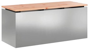 vidaXL Kerti pad Ezüst 100 x 40 x 43 cm Horganyzott acél