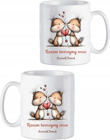 Kerámia bögrék pároknak Személyre szabott Valentin napra Szerelmes mókusok