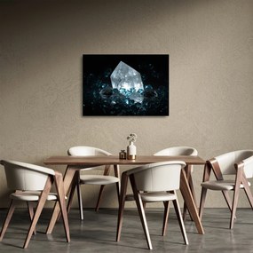 Kristály képe (üvegen) (70x50 cm)