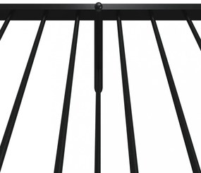 fekete fém ágykeret fej- és lábtámlával 100 x 200 cm