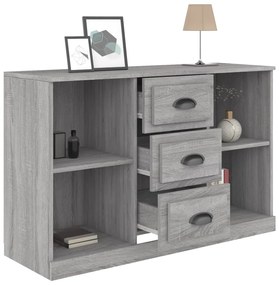 szürke sonoma színű szerelt fa tálalószekrény 104,5x35,5x67,5cm