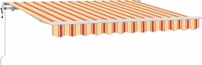 vidaXL Behúzható napellenző Sárga 350 x 200 cm szövet