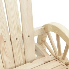 2 személyes tömör fenyőfa kerti Adirondack szék