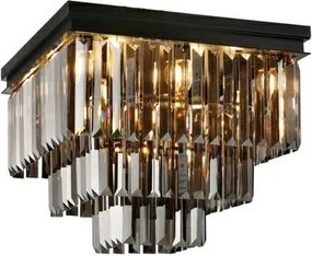 KING HOME PL-0007 MYLIE Kristály Mennyezeti Lámpa Fekete, Ezüst E14 IP20