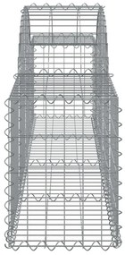 9 db íves horganyzott vas gabion kosár 200x30x40/60 cm