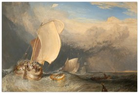 Kép - William Turner, Fishing Boats with Hucksters Bargaining for Fish, reprodukciók (90x60 cm)