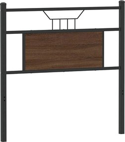vidaXL barna tölgy színű szerelt fa és acél csere fejtámla 80 cm