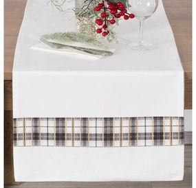 Angel bársonyos tapintású karácsonyi asztali futó Fehér 40x140 cm