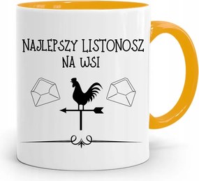 Sárga Bögre Postásnak Vidéken A Legjobb, fényképes nyomattal