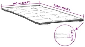 fehér matracvédő 100 x 220 cm