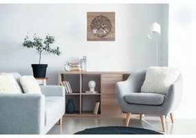 Li-Go 23537/DUB2 - LED Fényerőszabályozható óra LED/10W/5V 20000 mAh 42x42 cm tölgy + távirányító