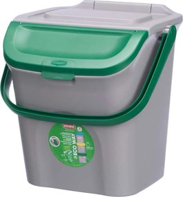 Műanyag Szelektív Hulladékgyűjtő Kosár 28L Zöld 41X38,5X37 CM