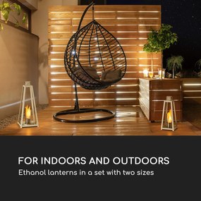 Blumfeldt Fiamme Triangolo, etanol lámpások, 2 darabos szett, rozsdamentes acél égő, 0,3 literes, égési idő 4 óra