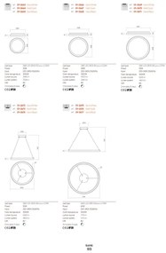 Redo 01-2670 - LED Dimmelhető mennyezeti lámpa ICONIC LED/50W/230V átm. 58 cm arany