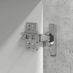 Függő szekrény Riga Beton szürke és fehér 50 x 31 x 100 cm