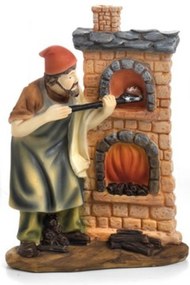 Betlehem dekorációs figura "Pék a kályhánál"- 11cm magas figurákhoz