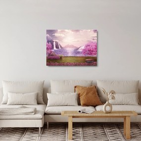 Tó képe (üvegen) (70x50 cm)