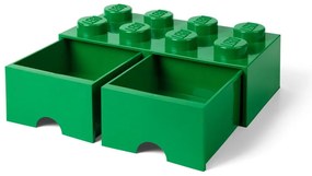 Zöld 2 fiókos tárolódoboz - LEGO®