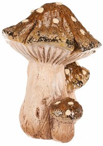 Őszi dekoráció Gomba, 13 x 10 x 14 cm, polirezín