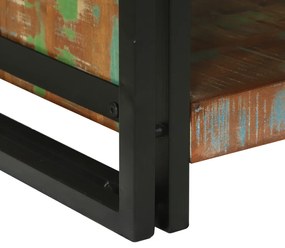 Dohányzóasztal 90x50x38 cm Tömör Fa Újrahasznosított