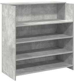 recepciós pult betonszürke 100x50x103,5 cm szerelt fa