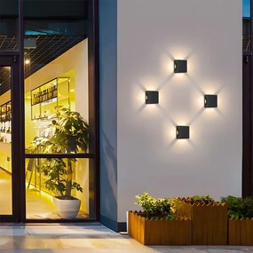Brilagi - LED kültéri fali lámpatest QUADRAY LED/6W/230V fekete IP54