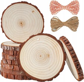 Korongok Természetes fa szeletek 5ARTH 28 db Diy zsinórok