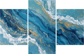 Kép - Világoskék márvány arannyal II. (90x60 cm)