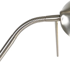 Acél állólámpa olvasólámpával, beépített, fényerőszabályozható LED-del Kelvinben - Diva