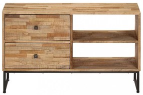 TV-szekrény újrahasznosított tíkfából, 90 x 30 x 55 cm