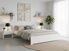 Ikaros ágy 140 x 200 cm, fehér Váz: Görgős lécvázzal, M