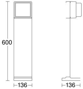 Steinel 078652 - LED Dimmelhető kültéri lámpa GL 85 C 600 LED/9W/230V IP44