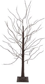 Karácsonyi állólámpa barna fa 120 cm LED-del, időzítővel IP44 - Ki