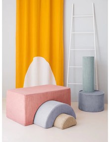 Rózsaszín kordbársony habszivacs játszótér 3 db-os magasság 37 cm 75x49 cm Rainbow Montessori – Wigiwama