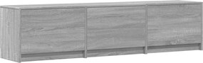 vidaXL TV szekrény leddel Szürke Sonoma 165 x 34 x 40 cm Faanyag
