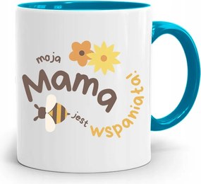 Kék Bögre Anyukáknak Anyukám Csodálatos, fényképes nyomattal