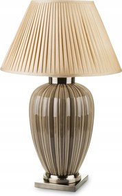 Asztali lámpa nagy bézs lámpaernyővel kerámia dekoratív éjjeli lámpa