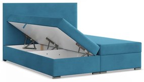 Agen ágy, bársony, 180 x 200, ágyneműtartóval, zöld