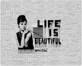 Poszterek 50x40 Banksy Life is beautiful