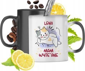 Mágikus bögre Lena fekete matt nyomott mintával 330ml