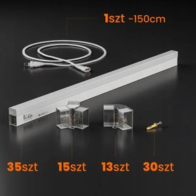 LED mennyezeti lámpatest LED/280W/85-265V 4000K 313x298 cm CRI 90 IP54 fehér