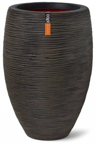 Capi Nature Rib Deluxe sötétbarna elegáns váza 45 x 72 cm