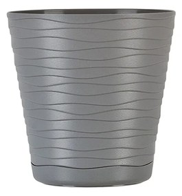 Cseréptányér, Tedi, 13 cm, műanyag, szürke