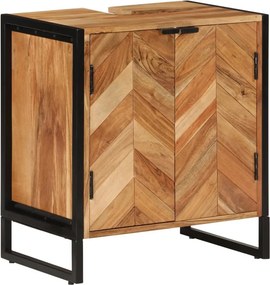 vidaXL tömör akácfa fürdőszobaszekrény 55 x 35 x 60 cm