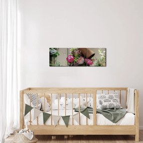 Kép - Rózsa neked (órával) (90x30 cm)