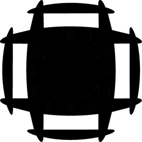 Tányéralátétek 4 db-os asztali dísz szett Egyedi forma