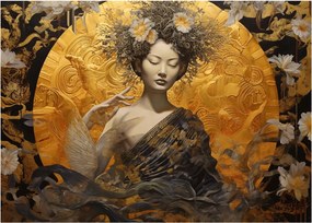 Üveg kép - Japán hölgy (70x50 cm)