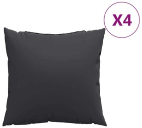 4 db fekete szövet kanapépárna 60 x 60 cm