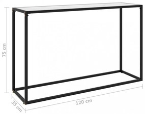 fehér edzett üveg tálalóasztal 120 x 35 x 75 cm