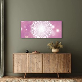 Egy mandala képe rózsaszín háttérrel (120x50 cm)